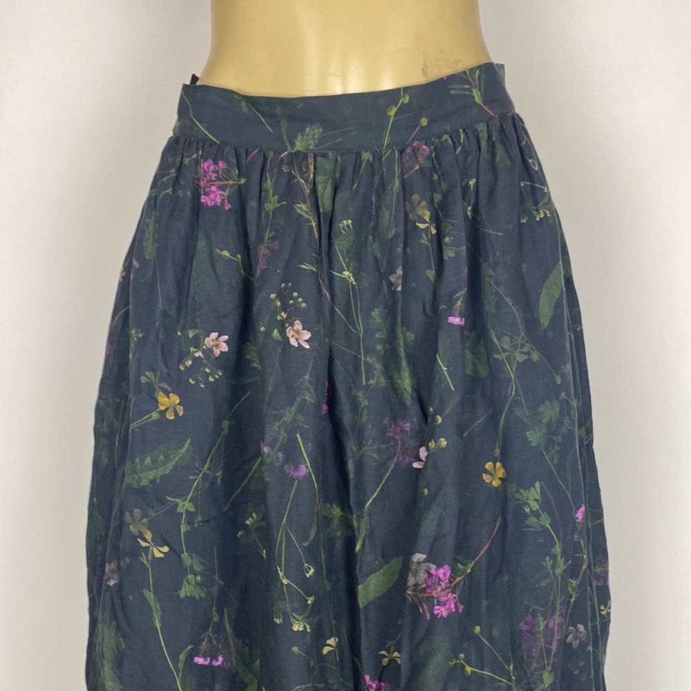 AllSaints Asta Heligan Linen Blend Skirt - Picture 4 of 12